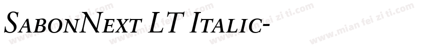 SabonNext LT Italic字体转换